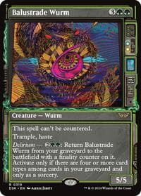 Balustrade Wurm (Showcase) - Duskmourn: House of Horror - Magic: The Gathering card