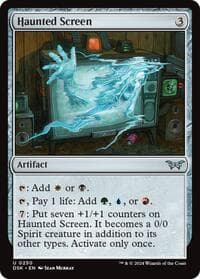 Haunted Screen - Duskmourn: House of Horror - Magic: The Gathering card