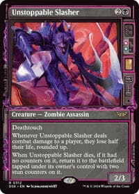 Unstoppable Slasher (Showcase) - Duskmourn: House of Horror - Magic: The Gathering card