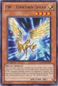 ZW - Unicorn Spear - Order of Chaos - YuGiOh card