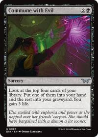 Commune with Evil - Duskmourn: House of Horror - Magic: The Gathering card