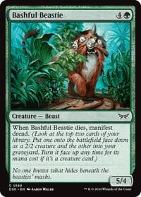 Bashful Beastie - Duskmourn: House of Horror - Magic: The Gathering card