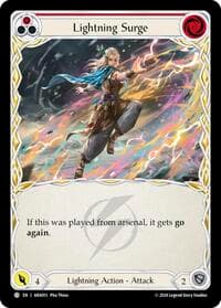 Lightning Surge (Red) - Blitz Deck: Rosetta - Aurora - Flesh and Blood TCG card