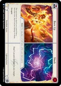 Burn Up // Shock - Blitz Deck: Rosetta - Aurora - Flesh and Blood TCG card