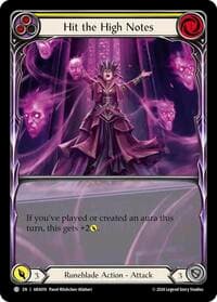 Hit the High Notes (Yellow) - Blitz Deck: Rosetta - Aurora - Flesh and Blood TCG card