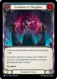 Condemn to Slaughter (Blue) - Blitz Deck: Rosetta - Florian - Flesh and Blood TCG card
