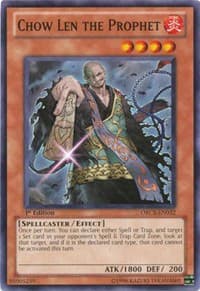 Chow Len the Prophet - Order of Chaos - YuGiOh card