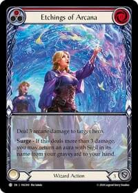 Etchings of Arcana (Red) - Blitz Deck: Rosetta - Oscilio - Flesh and Blood TCG card