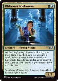 Oblivious Bookworm (0225) - Duskmourn: House of Horror - Magic: The Gathering card