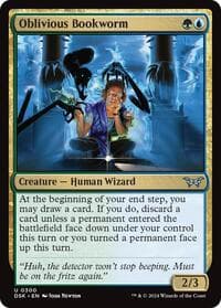 Oblivious Bookworm (0300) - Duskmourn: House of Horror - Magic: The Gathering card