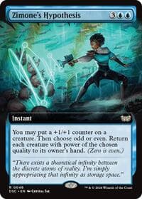 Zimone's Hypothesis (Extended Art) - Commander: Duskmourn: House of Horror - Magic: The Gathering card