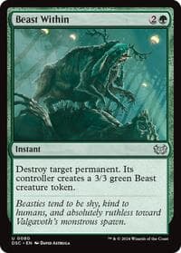 Beast Within - Commander: Duskmourn: House of Horror - Magic: The Gathering card