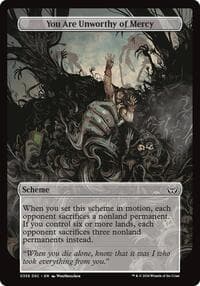 You Are Unworthy of Mercy (Full Art) - Archenemy: Duskmourn - Magic: The Gathering card