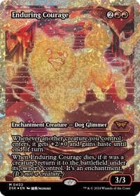 Enduring Courage (Showcase) (Fracture Foil) - Duskmourn: House of Horror - Magic: The Gathering card