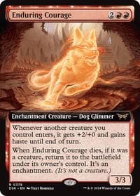 Enduring Courage (Extended Art) - Duskmourn: House of Horror - Magic: The Gathering card