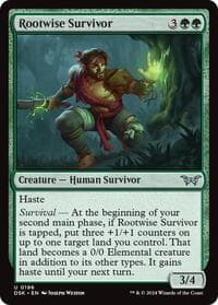 Rootwise Survivor - Duskmourn: House of Horror - Magic: The Gathering card