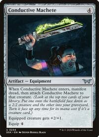 Conductive Machete - Duskmourn: House of Horror - Magic: The Gathering card