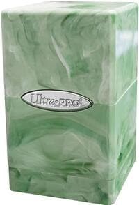 Marble Satin Tower - Lime Green and White - Ultra Pro Deck Boxes - Deck Boxes card