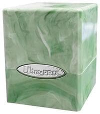 Marble Satin Cube - Lime Green and White - Ultra Pro Deck Boxes - Deck Boxes card