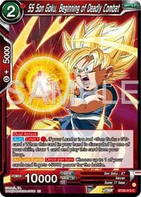 SS Son Goku, Begining of Deadly Combat - Ultimate Advent - Dragon Ball Super: Masters card