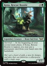 Kona, Rescue Beastie (0299) - Duskmourn: House of Horror - Magic: The Gathering card
