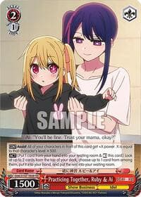 Practicing Together, Ruby & Ai - [OSHI NO KO] - Weiss Schwarz card