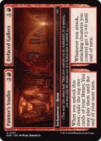 Painter's Studio // Defaced Gallery - Duskmourn: House of Horror - Magic: The Gathering card