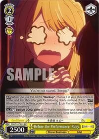 Before the Performance, Ruby - [OSHI NO KO] - Weiss Schwarz card