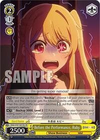 Before the Performance, Ruby (SR) - [OSHI NO KO] - Weiss Schwarz card