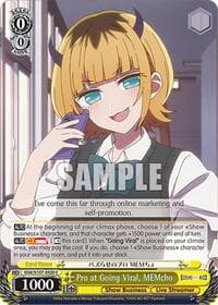 Pro at Going Viral, MEMcho - [OSHI NO KO] - Weiss Schwarz card