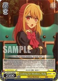 Looking for Members, Ruby - [OSHI NO KO] - Weiss Schwarz card