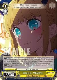 Karaoke, MEMcho (SR) - [OSHI NO KO] - Weiss Schwarz card