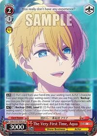 The Very First Time, Aqua (SR) - [OSHI NO KO] - Weiss Schwarz card