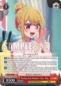 Deciding Each Member's Color, Ruby (SR) - [OSHI NO KO] - Weiss Schwarz card