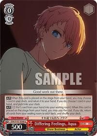 Differing Feelings, Aqua - [OSHI NO KO] - Weiss Schwarz card