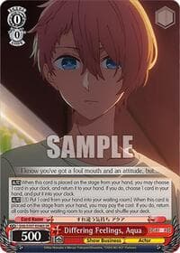 Differing Feelings, Aqua (SR) - [OSHI NO KO] - Weiss Schwarz card