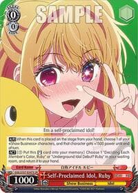 Self-Proclaimed Idol, Ruby (SR) - [OSHI NO KO] - Weiss Schwarz card