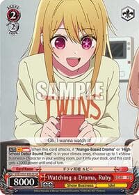Watching a Drama, Ruby (SR) - [OSHI NO KO] - Weiss Schwarz card