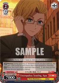 Unscrupulous Scouting, Aqua - [OSHI NO KO] - Weiss Schwarz card