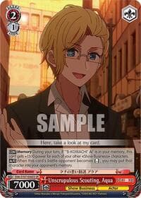 Unscrupulous Scouting, Aqua (SR) - [OSHI NO KO] - Weiss Schwarz card