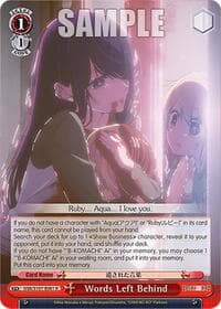 Words Left Behind - [OSHI NO KO] - Weiss Schwarz card