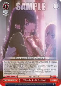 Words Left Behind (SR) - [OSHI NO KO] - Weiss Schwarz card