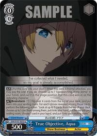 True Objective, Aqua - [OSHI NO KO] - Weiss Schwarz card