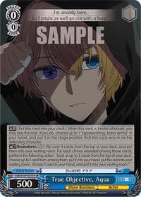 True Objective, Aqua (SR) - [OSHI NO KO] - Weiss Schwarz card