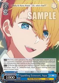 Sparkling Extrovert, Aqua (SR) - [OSHI NO KO] - Weiss Schwarz card