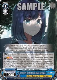 Hard Work to Stand Out, Akane Kurokawa (SR) - [OSHI NO KO] - Weiss Schwarz card