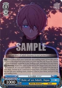 Role of an Adult, Aqua (SR) - [OSHI NO KO] - Weiss Schwarz card