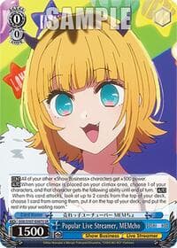Popular Live Streamer, MEMcho (SR) - [OSHI NO KO] - Weiss Schwarz card