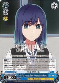 Nifty Notetaker, Akane Kurokawa - [OSHI NO KO] - Weiss Schwarz card