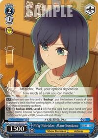 Nifty Notetaker, Akane Kurokawa (SR) - [OSHI NO KO] - Weiss Schwarz card